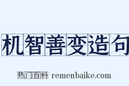 机智善变造句是什么意思的图片